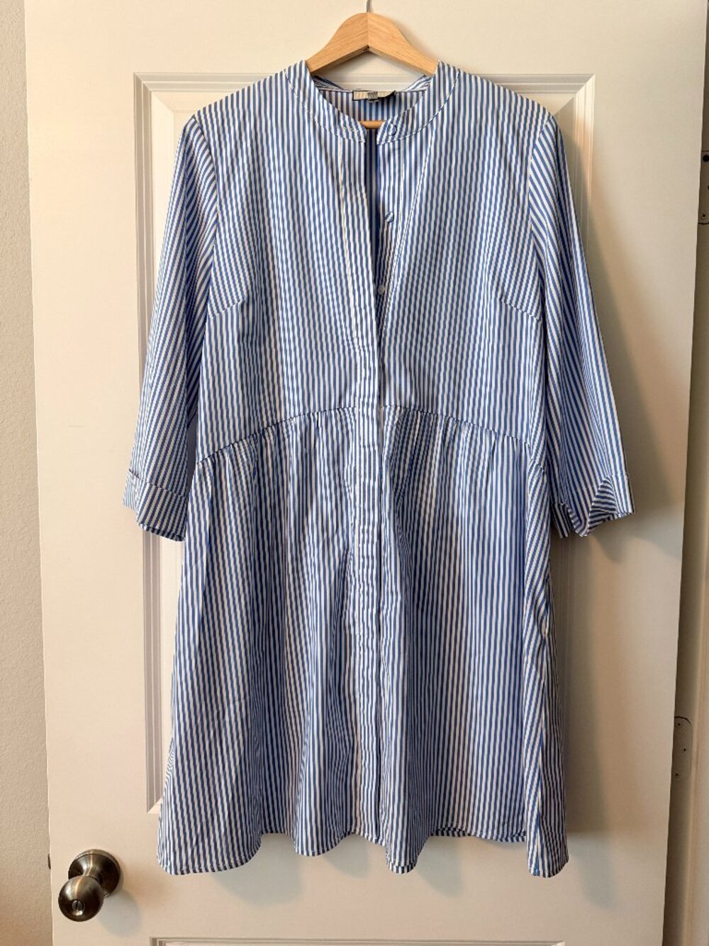Tuckernuck Blue Stripe Royal Shirt Dress Size Large